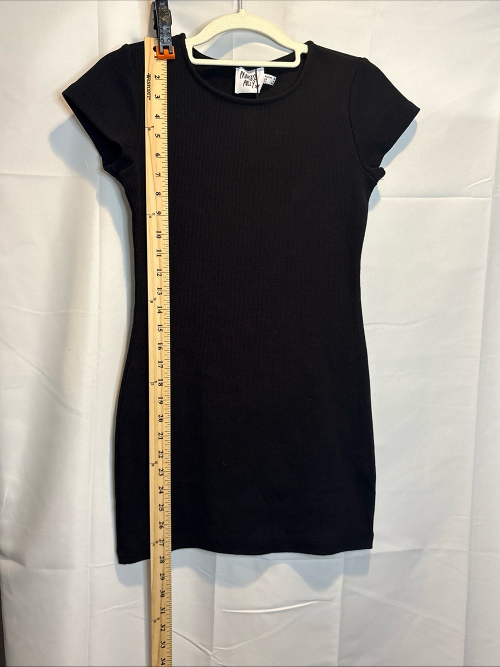 Princess Polly Black Ribbed Mini Dress - Picture 8 of 9